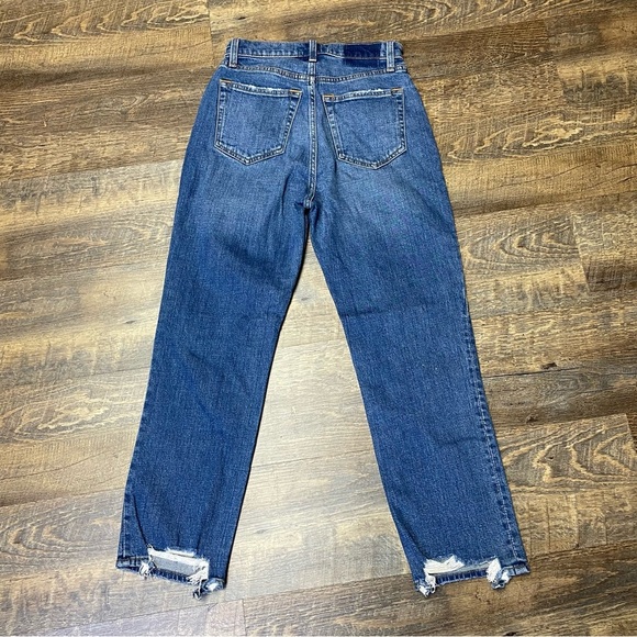 Abercrombie & Fitch Ultra High Rise Ankle Straight Distressed Curve Love 25/0S - Picture 6 of 10